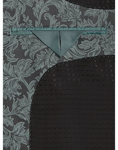 Egara Slim Fit Dinner Jacket, Green Floral - Image 3