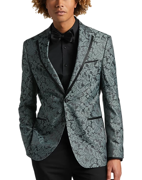 Egara Slim Fit Dinner Jacket, Green Floral