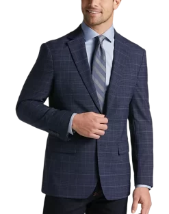 Awearness Kenneth Cole Modern Fit Sport Coat, Navy Plaid
