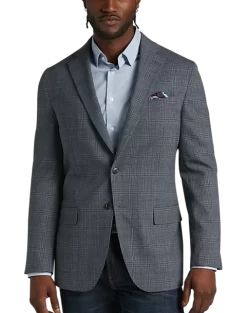 Awearness Kenneth Cole Modern Fit Sport Coat, Teal Plaid