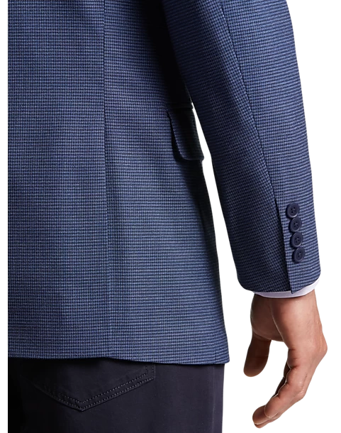 Michael Strahan Classic Fit Sport Coat, Blue Mini Houndstooth - Image 2