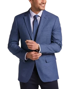 Michael Strahan Classic Fit Sport Coat, Blue Mini Houndstooth