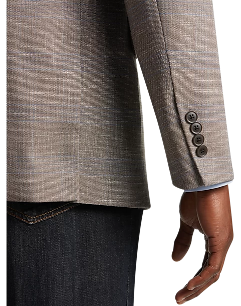 Michael Strahan Classic Fit Sport Coat, Tan Plaid - Image 2
