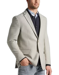 Michael Strahan Classic Fit Notch Lapel Sport Coat, Tan Tic