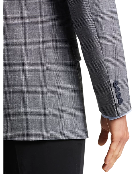 Michael Strahan Classic Fit Sport Coat, Gray Plaid - Image 2