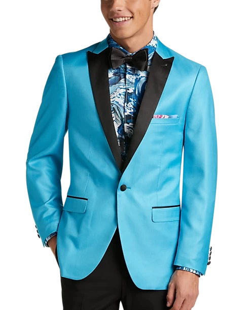 Paisley & Gray Slim Fit Dinner Jacket, Turquoise