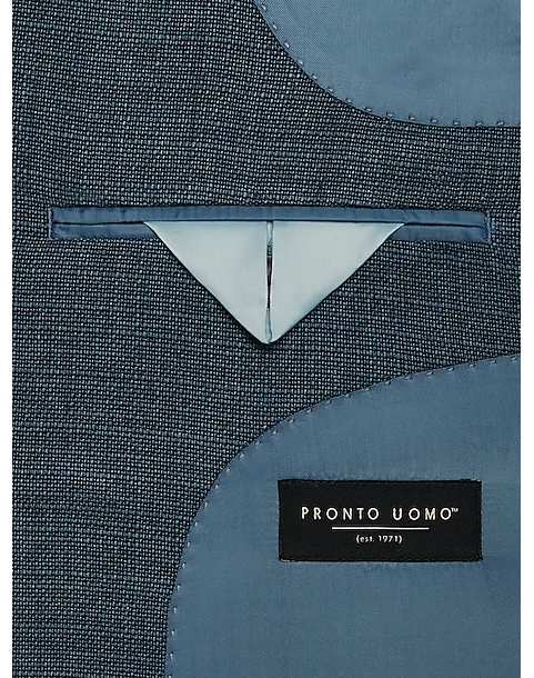 Pronto Uomo Modern Fit Notch Lapel Sport Coat, Teal - Image 3