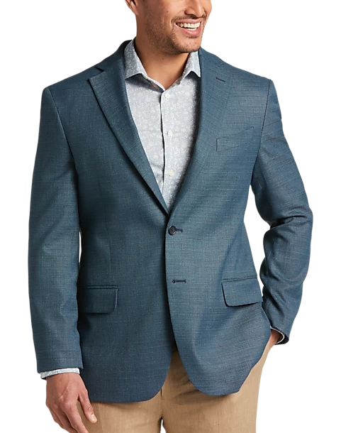 Pronto Uomo Modern Fit Notch Lapel Sport Coat, Teal