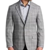 Pronto Uomo Modern Fit Notch Lapel Sport Coat, Gray Plaid