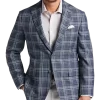 Joseph Abboud Modern Fit Notch Lapel Sport Coat, Blue Plaid