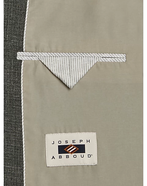 Joseph Abboud Modern Fit Notch Lapel Sport Coat, Olive Tic - Image 3