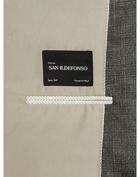 Joseph Abboud Modern Fit Notch Lapel Sport Coat, Olive Tic - Image 4