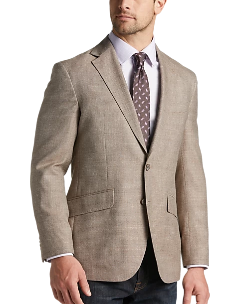 Joseph Abboud Modern Fit Notch Lapel Sport Coat, Tan Tic