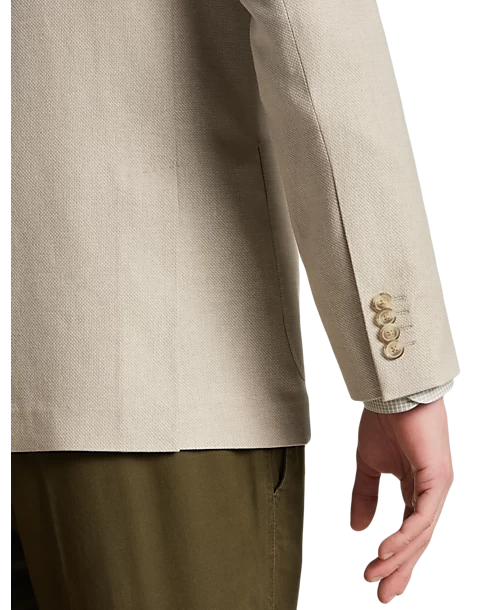 JOE Joseph Abboud Slim Fit Double Breasted Peak Lapel Sport Coat, White Tic - Image 2