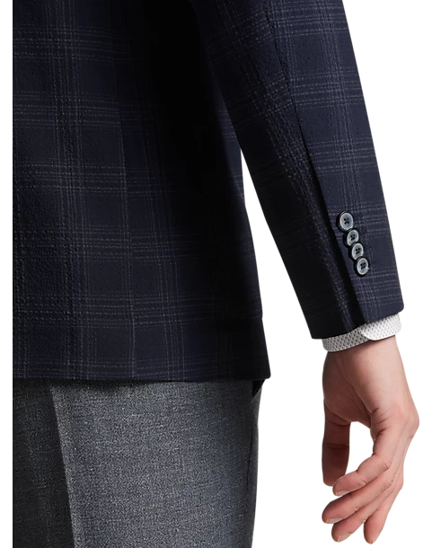 JOE Joseph Abboud Slim Fit Notch Lapel Sport Coat, Navy Plaid - Image 2