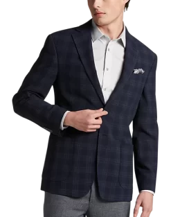 JOE Joseph Abboud Slim Fit Notch Lapel Sport Coat, Navy Plaid