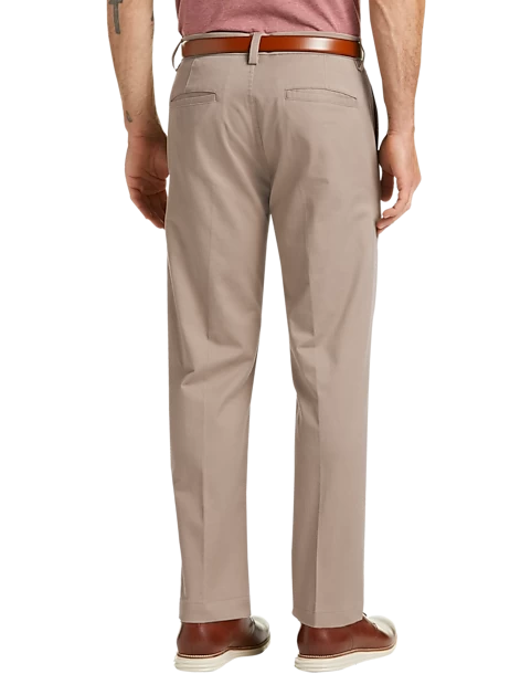 Haggar Iron Free Premium Straight Fit Khaki Pants, Heather Gray - Image 2