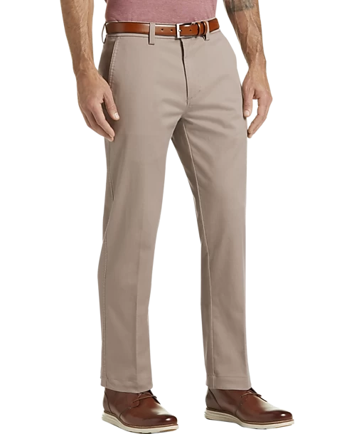 Haggar Iron Free Premium Straight Fit Khaki Pants, Sand