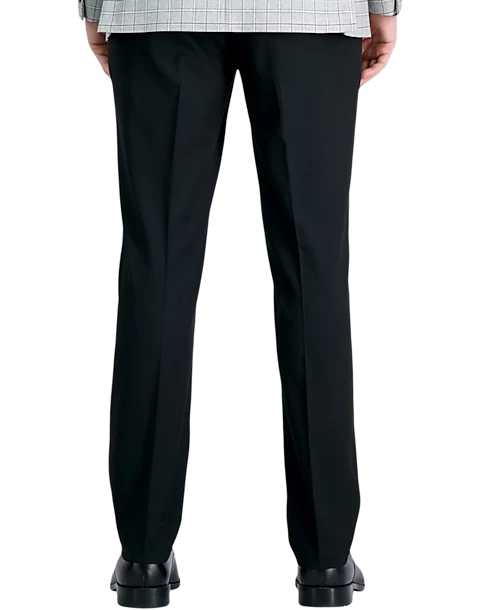 J.M. Haggar Premium 4-Way Stretch Classic Fit Dress Pants, Sand Sharkskin - Image 2