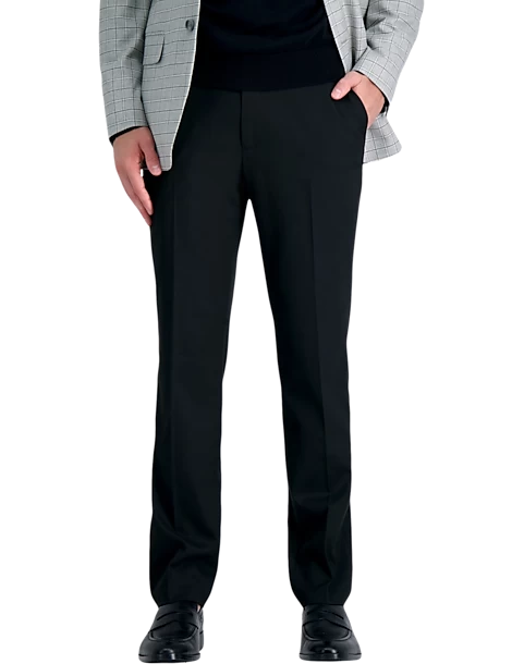 J.M. Haggar Premium 4-Way Stretch Classic Fit Dress Pants, Sand Sharkskin