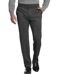 Michael Strahan Modern Fit Dress Pants, Gray Pinstripe