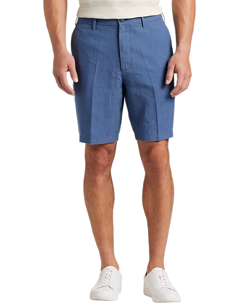 Joseph Abboud Modern Fit Linen Shorts, Indigo