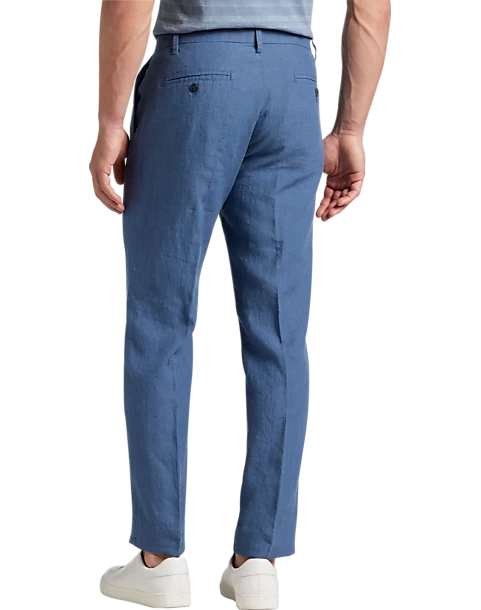Joseph Abboud Modern Fit Linen-Blend Pants, White - Image 2