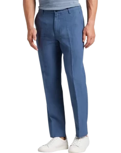 Joseph Abboud Modern Fit Linen-Blend Pants, Natural