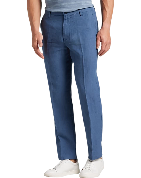 Joseph Abboud Modern Fit Linen-Blend Pants, Natural