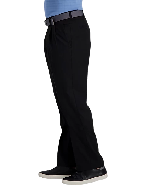 Haggar Cool Right® Performance Flex Classic Fit Pleated-Front Pants, Black - Image 3