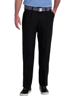 Haggar Cool Right® Performance Flex Classic Fit Pleated-Front Pants, Midnight