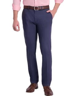 Haggar Iron-Free Premium Khaki™ Slim/Straight Fit Flat-Front Pants, Indigo