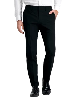 J.M. Haggar Ultra Slim Fit Flat-Front Pants, Black Sharkskin