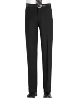 Awearness Kenneth Cole Modern Fit Wool Dress Pants, Black