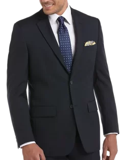 Pronto Uomo Platinum Executive Suit Separates Coat, Navy Sharkskin