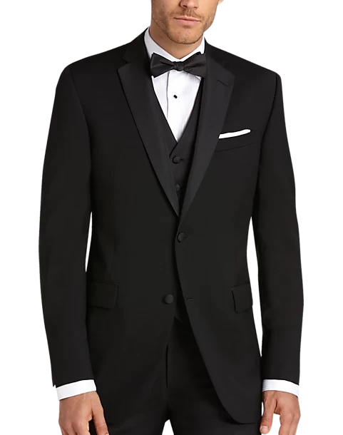 BLACK By Vera Wang Notch Slim Fit Tuxedo, Black - Image 5