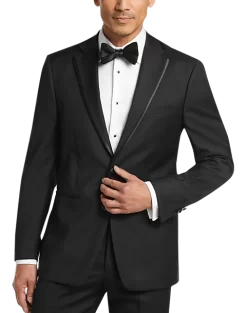 Calvin Klein X-Fit Slim Fit Wool Tuxedo Jacket, Black