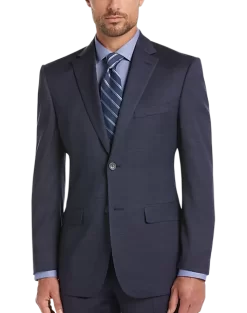 Awearness Kenneth Cole Executive Fit Suit Separates Coat, Gray Herringbone