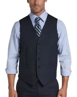 Joseph Abboud Charcoal Tic Modern Fit Suit Separates Vest