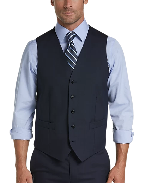 Joseph Abboud Charcoal Tic Modern Fit Suit Separates Vest