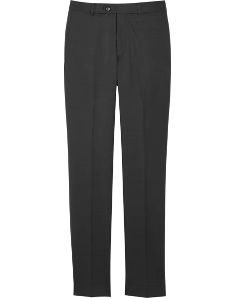 Joseph Abboud Charcoal Tic Slim Fit Suit Separates Pants