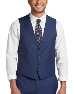 Calvin Klein X-Fit Slim Fit Suit Separates Vest, Blue