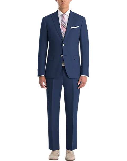 Lauren By Ralph Lauren Classic Fit Linen Suit Separates Coat, Navy - Image 2