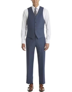 Lauren By Ralph Lauren Classic Fit Suit Separates Vest, Blue Sharkskin