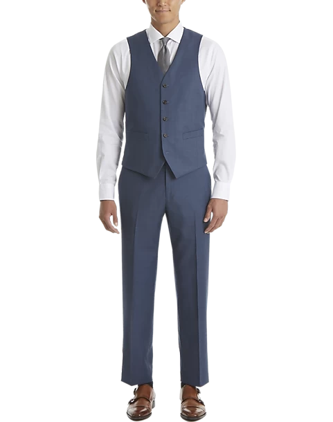 Lauren By Ralph Lauren Classic Fit Suit Separates Vest, Blue Sharkskin
