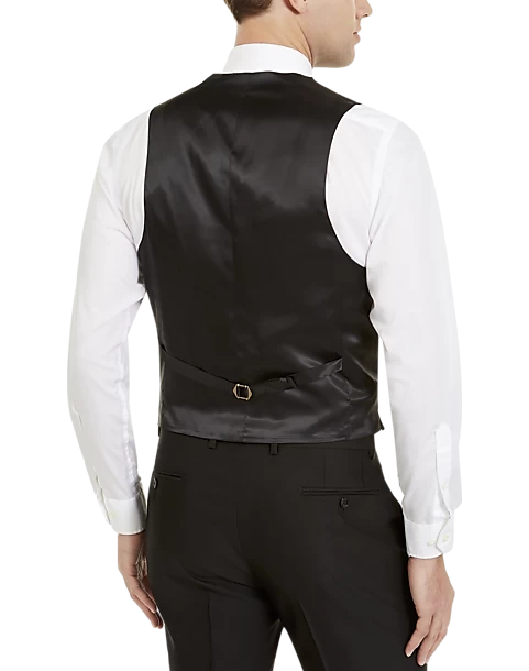Lauren By Ralph Lauren Classic Fit Suit Separates Tuxedo Vest, Black - Image 2
