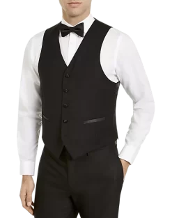 Lauren By Ralph Lauren Classic Fit Suit Separates Tuxedo Vest, Black