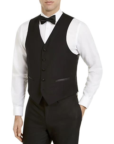 Lauren By Ralph Lauren Classic Fit Suit Separates Tuxedo Vest, Black