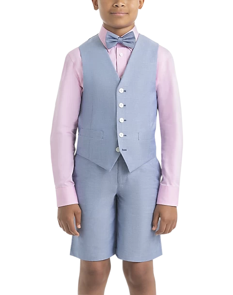 Lauren By Ralph Lauren Boys (Sizes 4-7) Suit Separates Vest, Light Blue Chambray