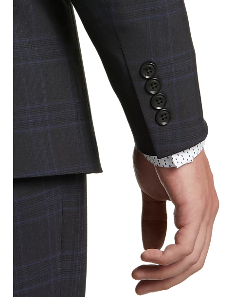 Calvin Klein X-Fit Slim Fit Suit, Charcoal Plaid - Image 2